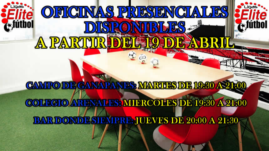 OFICINAS PRESENCIALES DISPONIBLES